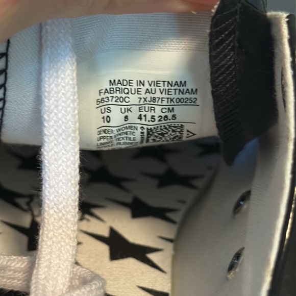 Converse Chuck Taylor All Star Ox Miley Cyrus Black White Stars - Picture 5 of 6